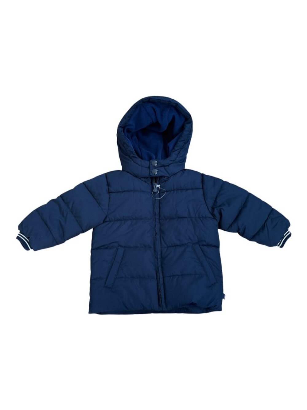 Baby GAP Hooded Puffer Coat Snow Jacket Size 18-24 months Navy Blue Zip Up NWOT